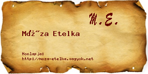 Móza Etelka névjegykártya